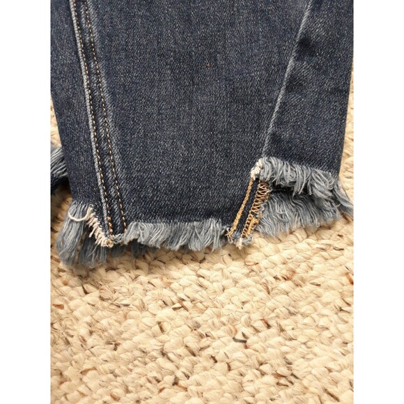 20 KanCan High-Rise Crop Barrel Leg Side Step Fray Hem - Picture 7 of 9